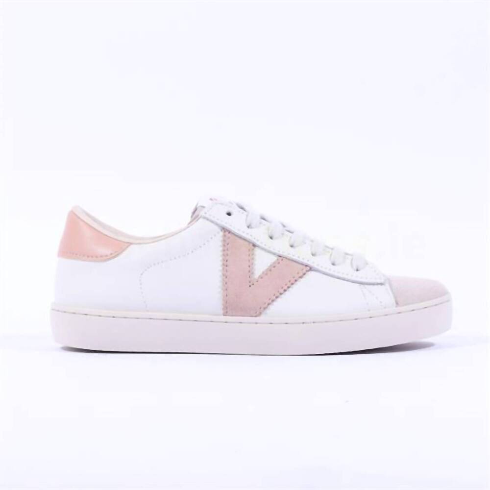 NEW VICTORIA women's berlin leather sneakers in cuarzo